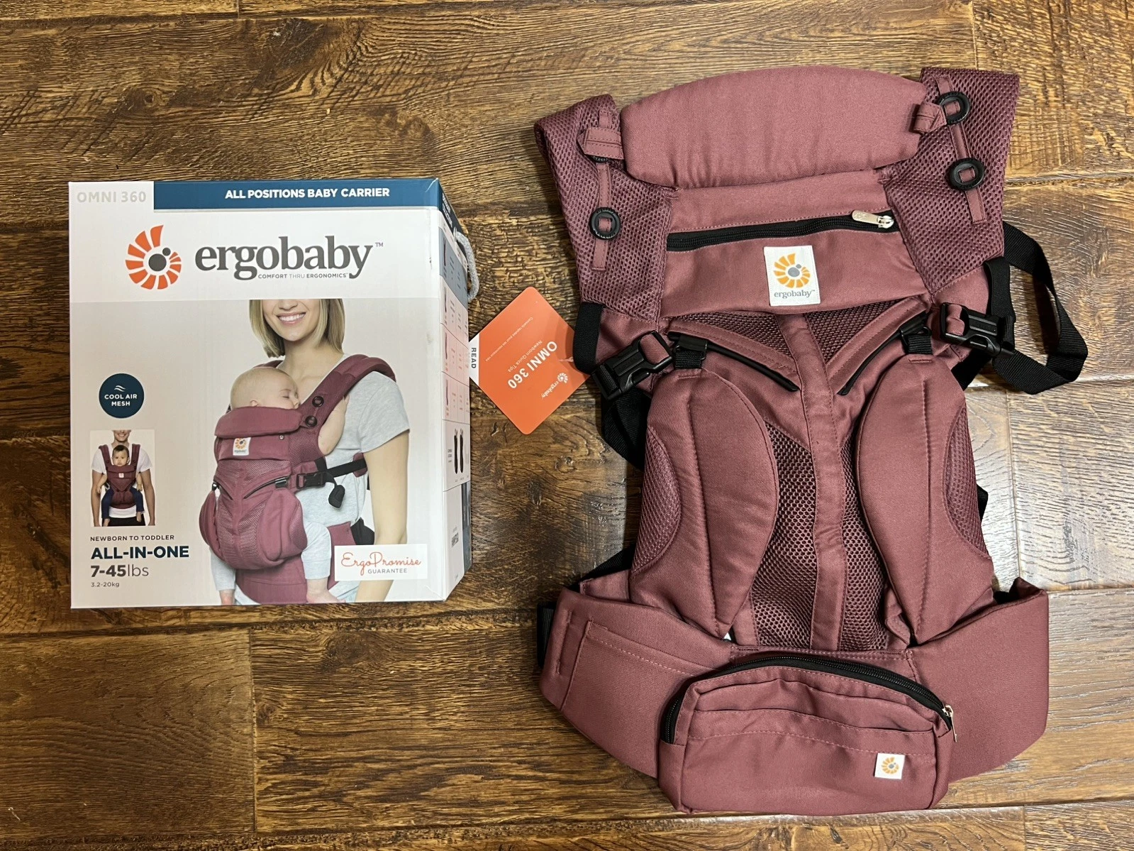 Ergobaby Omni 360 Baby Carrier - Cool Air Mesh - Plum / Burgundy
Opens in a new window or tab