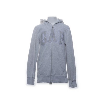 Gap, Kapuzenpullover, Größe: 146, Grau/Weiß, Baumwolle/Polyester, Print #kE1