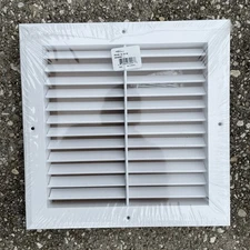 Hart & Cooley RH45 Aluminum Grille White 45° Fixed Blade 1-1/4" Beveled Frame