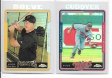 MICHAEL CUDDYER ADAM BOEVE REFRACTOR 2005 TOPPS CHROME 406 124 TWINS PIRATES
