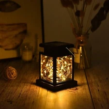 30 LED Solar Powered Lantern Lights Waterproof Hanging Outdoor Garden Lamp Decor