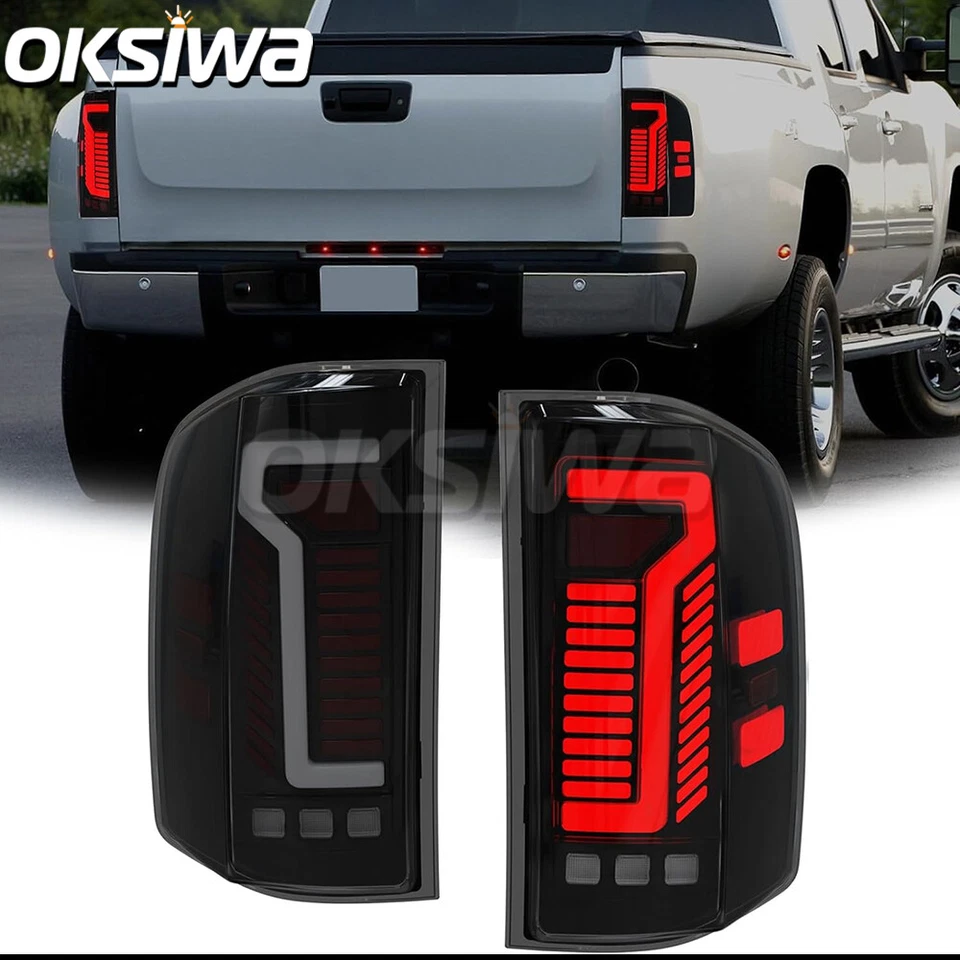 Par de luces traseras LED para Chevy Silverado 1500 2500HD 3500HD 2007-2014 luces traseras Foto 2 de 4