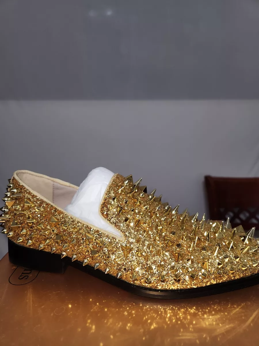 Gold loafers store for prom
