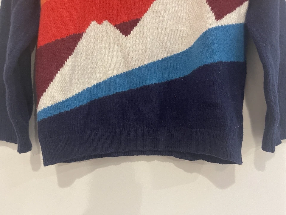 Suéter Gymboree Niño Pequeño Acogedor Suave Mezcla de Algodón Tejido Manga Raglán Azul Marino 2T Foto 3 de 4