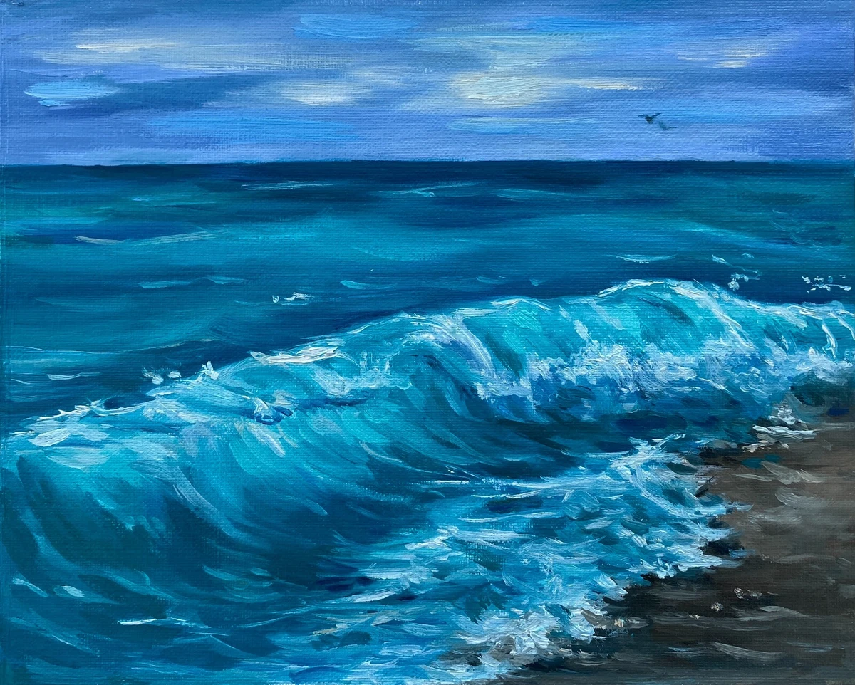 Seascape oil painting deals