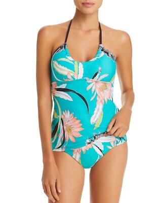 NWT Sz 6 TRINA TURK SHANGRI LA    Tankini Top & Shirred Bottom JADE