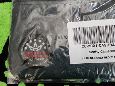 SCOTTY CAMERON MEMBER CLUB 2021 GOLF CASH BAG GRAY/RED/BLACK