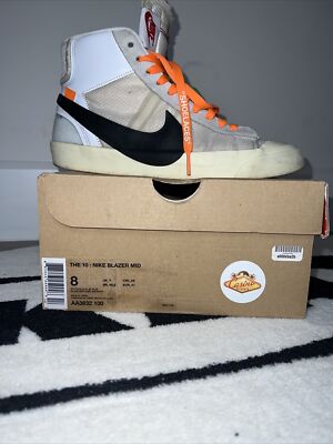 靴 Off-White Nike Blazer Mid 2017 Nike Blazer Mid x OFF-WHITE The Ten 2017 Size 9.5 887223259077| eBay