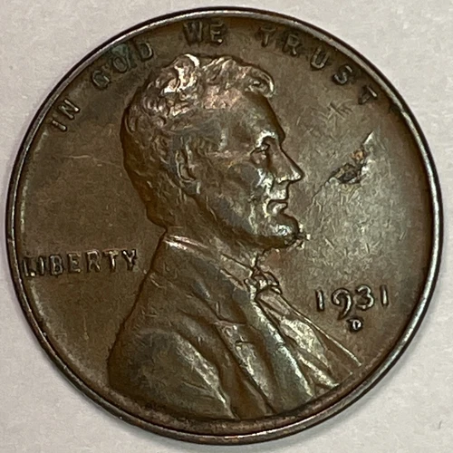 1931-D Lincoln Wheat Cent Choice Extremely Fine XF+ Coin #12587
