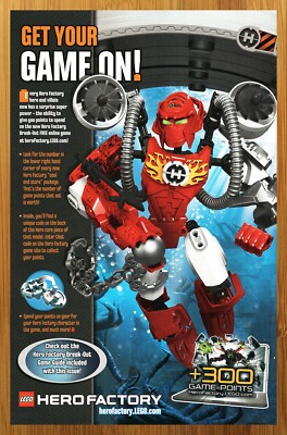 2012 LEGO Hero Factory Print Ad/Poster Robot Toy Action Figure 00s Kid Promo Art