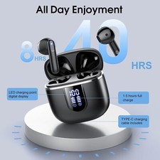 Wireless Earbuds, New Bluetooth 5.4 Headphones in Ear Buds 3D Bass Stereo, 40H