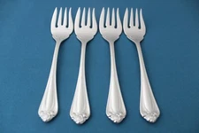 4 Salad Forks Reed & Barton ROSELAND 18/10 Stainless China NEW 6 1/2"