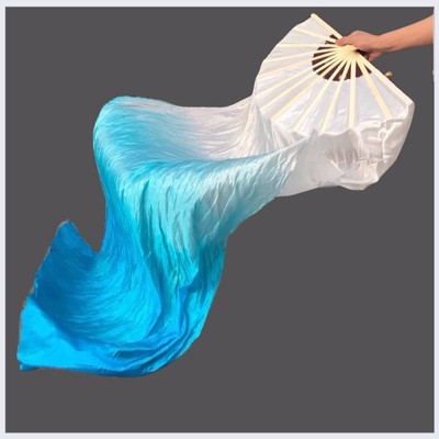 A Pair Dancing Fan Long Silk Fan Belly Dance Yangko Square Dance Fan