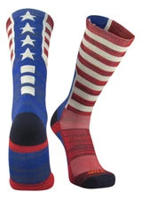 TCK USA Old Glory Baseball Adult Crew Socks - 4th of July Baseball Socks