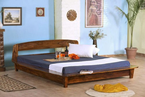 Solid Wood Baker Platform Bed furniture, handmade design home furniture