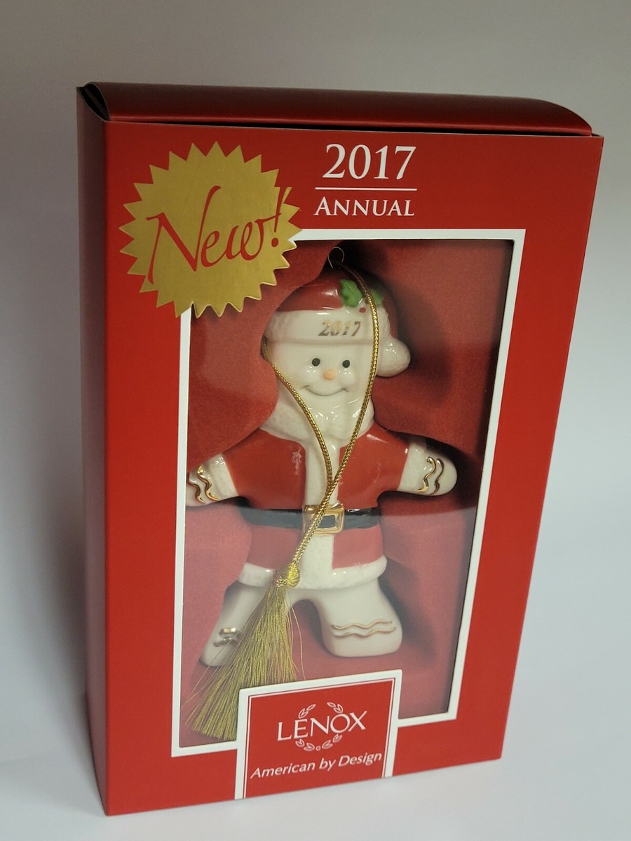 Lenox 2017 Gingerbread Santa Ornament Ginger Claus Annual