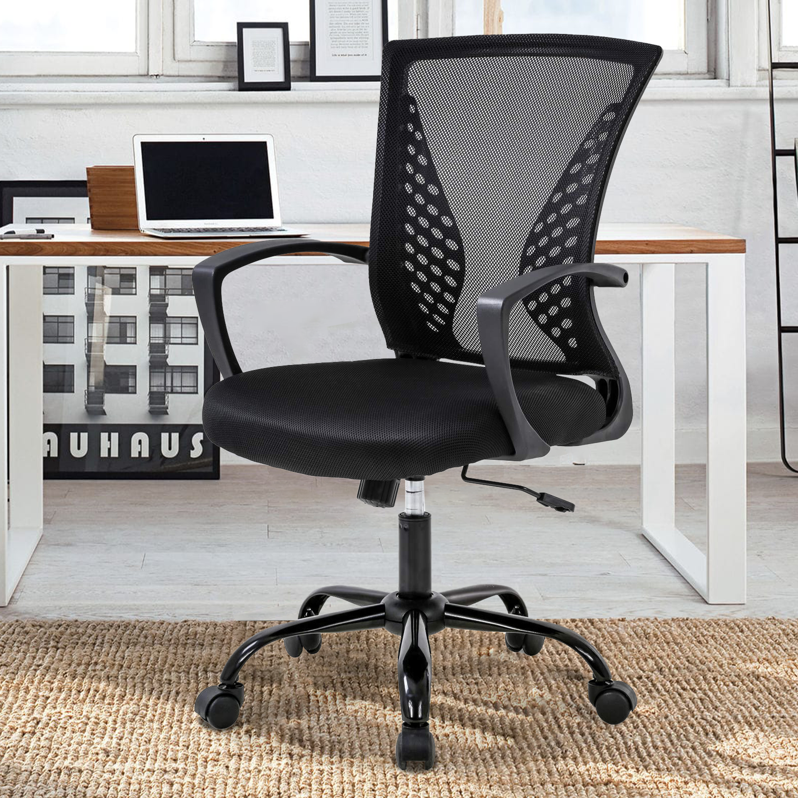 Ergonomic Mesh Office Chair with Wheels for Home or Desk-image