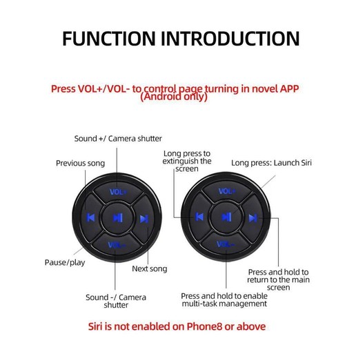 New Bike Car Steering Wheel Bluetooth Media Music Remote Button' Control Best - Picture 12 of 12