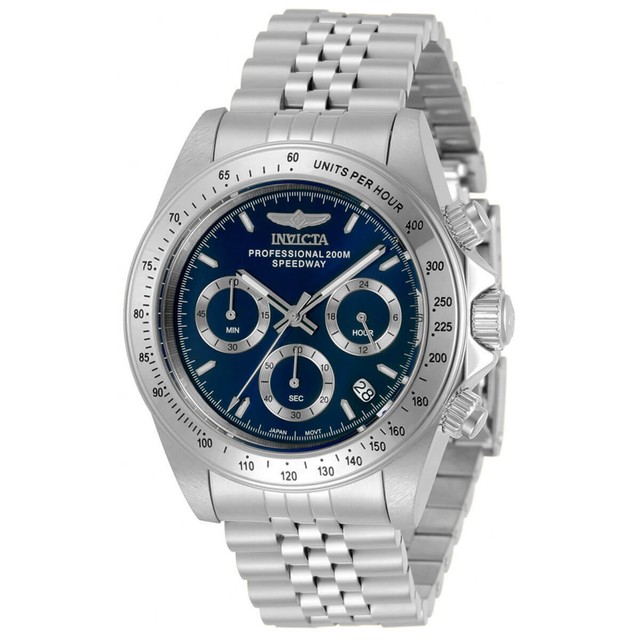 invicta speedway stainless steel case men's watch