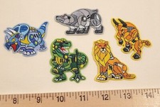 Mighty Robot Animals  Dinosaurs Shaped Embroidered Iron-On/Sew-On Patch Kids