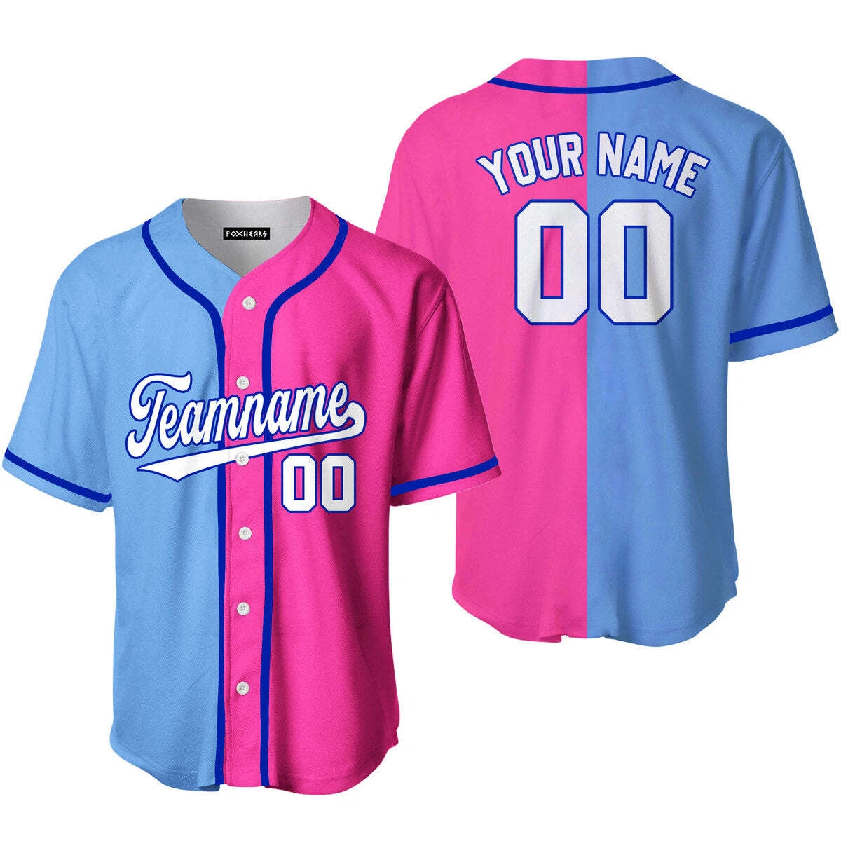 powder blue baby blue baseball jersey