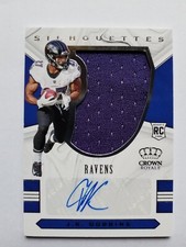 2020 Chronicles Crown Royale J.K. Dobbins Blue Silhouettes RC Jersey Auto #99/99