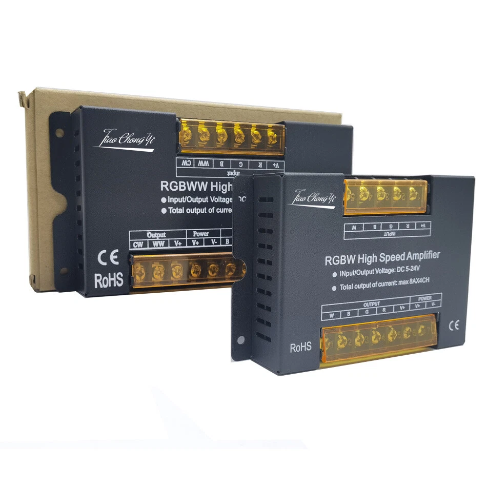 RGB RGBW RGBWC LED Amplifier Black Iron Shell 30A 40A 50A For 5