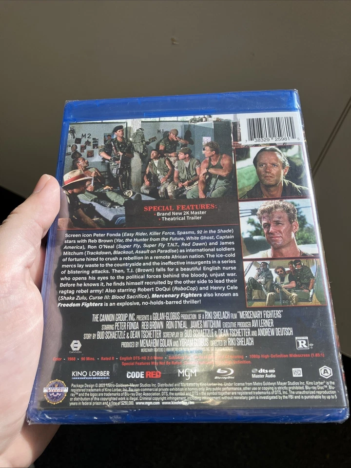 Mercenary Fighters (Blu-ray, 1988, Code Red) Peter Fonda, Reb Brown, Ron O'Neal - image 3 of 4