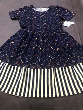 New LuLaRoe Amelia Dress Pockets -Size 2XL Pleated Aztec Striped Dip 22/24 🦄