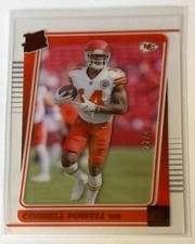 Cornell Powell 2021 Panini Clearly Donruss Rated Rookie Red Parallel Sn 22/49