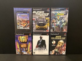 Sony PlayStation 2 PS2 Slim Console Bundle SCPH-75001 W/ Cords Controllers Games