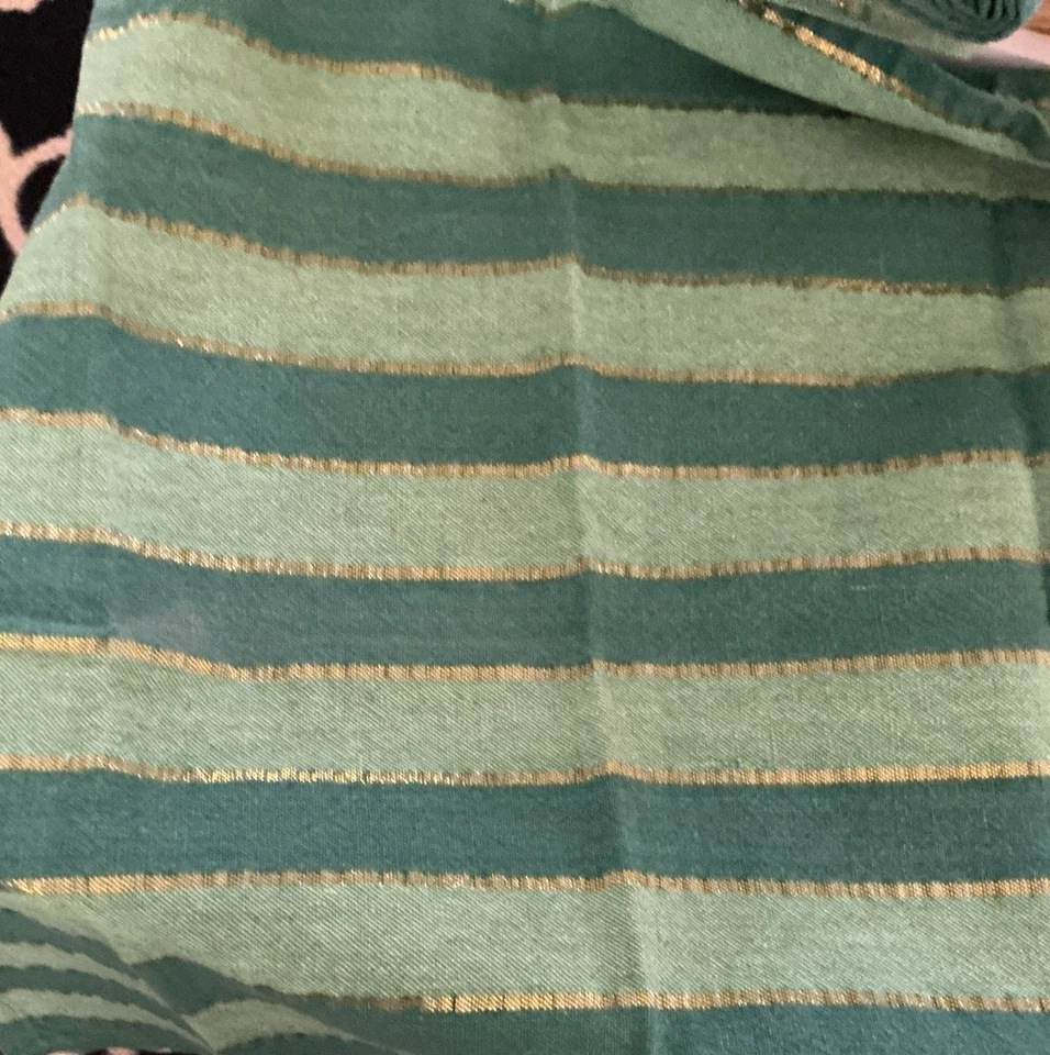   Seis excelentes servilletas de cena de 100 % algodón.  Verde Con Oro 17"X17" Gran Regalo. Foto 2 de 4