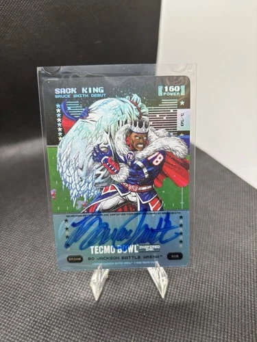Bo Jackson Battle Arena Tecmo Bowl Sacking King Ice Auto! Bruce Smith Buffalo 🥶