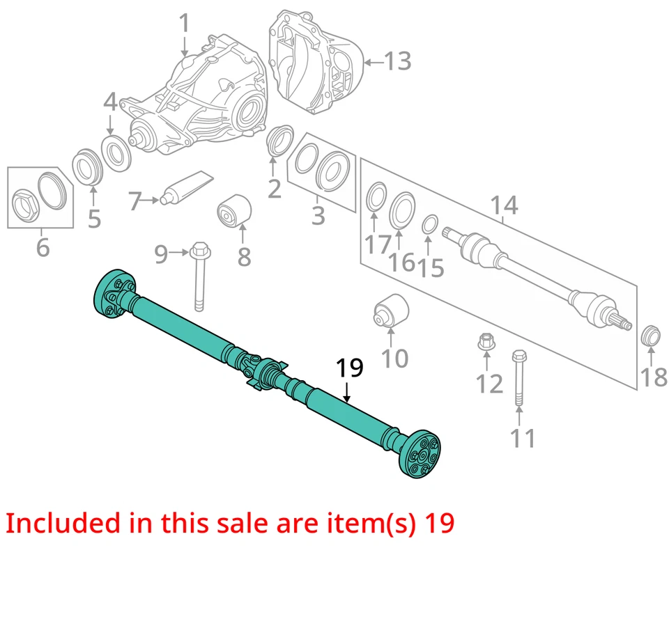 Rear Drive Shaft 4 Door Gran Coupe RWD Fits 13-19 BMW 650i 844071 Foto 2 de 4