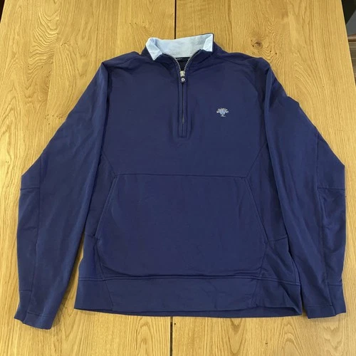 B. Draddy 1/4 zip Pullover Shirt Men's Large blue W embroidered - product listing photo