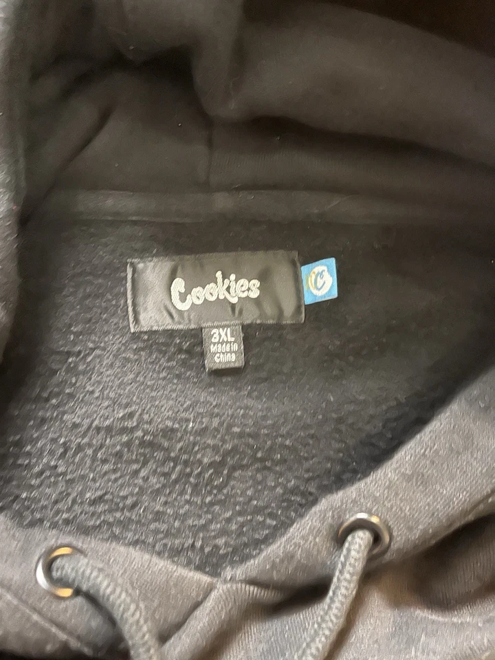 Sudadera con Capucha Pullover Polar Alto Cookies Mile Talla 3XL Negra Retazos Foto 4 de 4