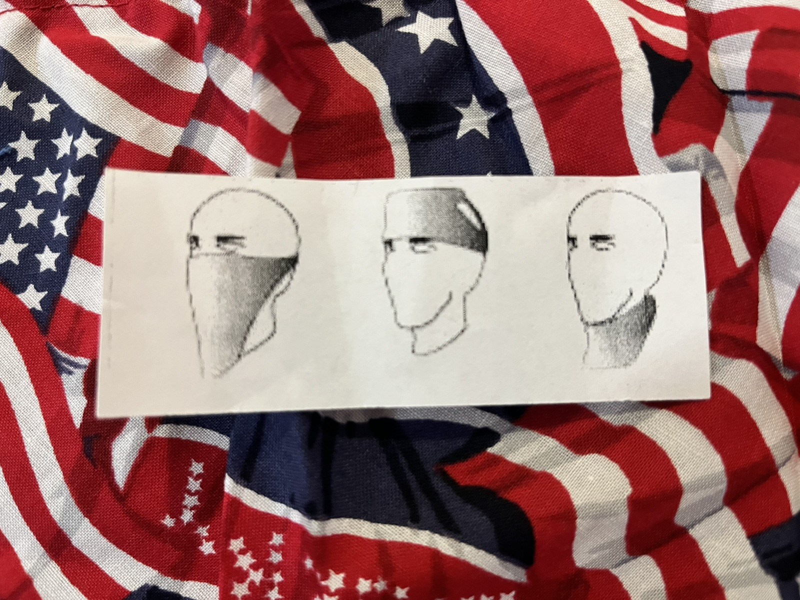 3 In 1 Bandana Mask Head Wrap Neck Scarf Mouth Cover Cotton Handkerchief