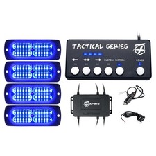 Blue 24 Led Surface Mount Strobe Lights Kit With Control Panel Led Strobe Blue 24 Led Surface Mount Strobe Lights Kit With Control Panel Led Strobe