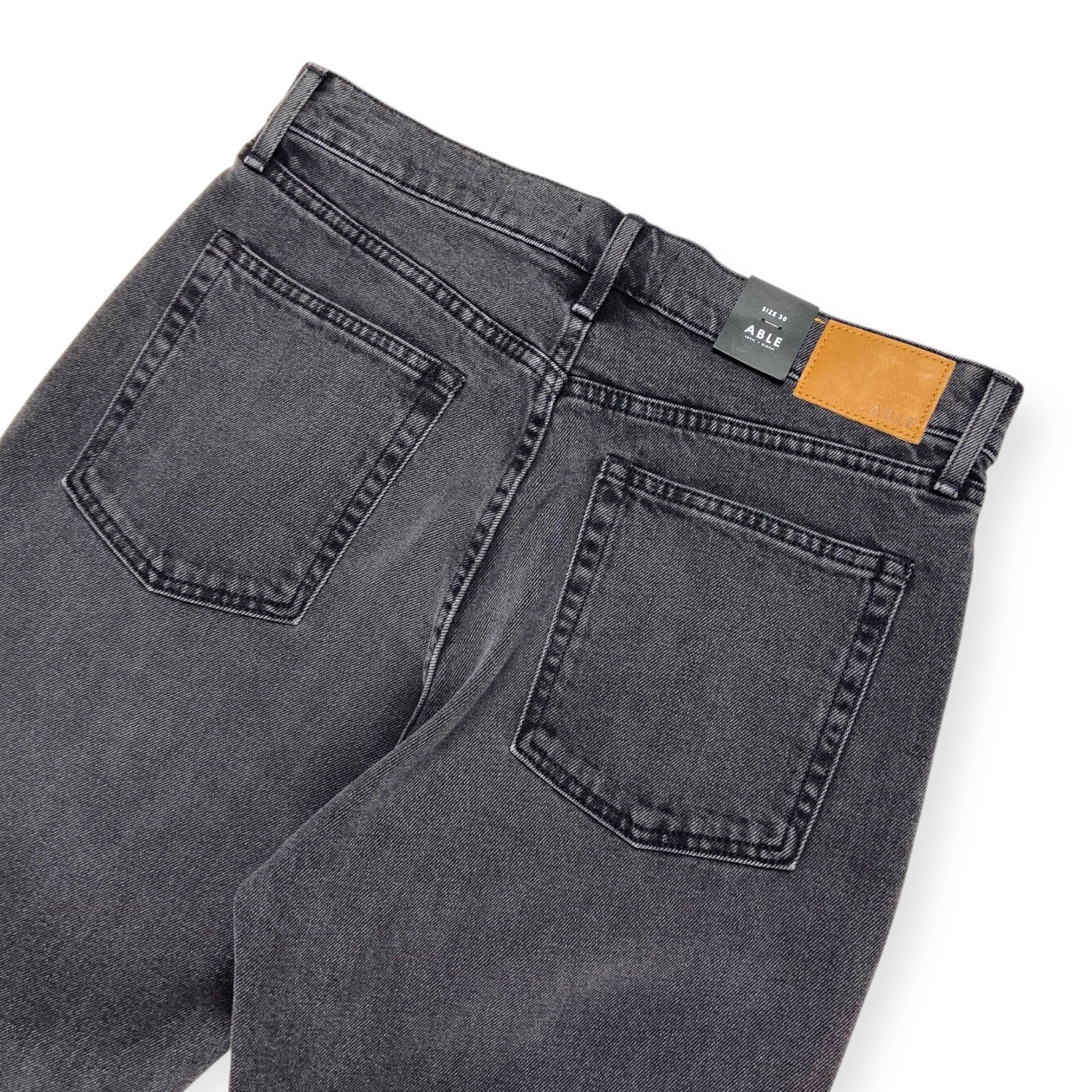 ABLE Women's Becky Straight Leg Jeans Gray Wash 30