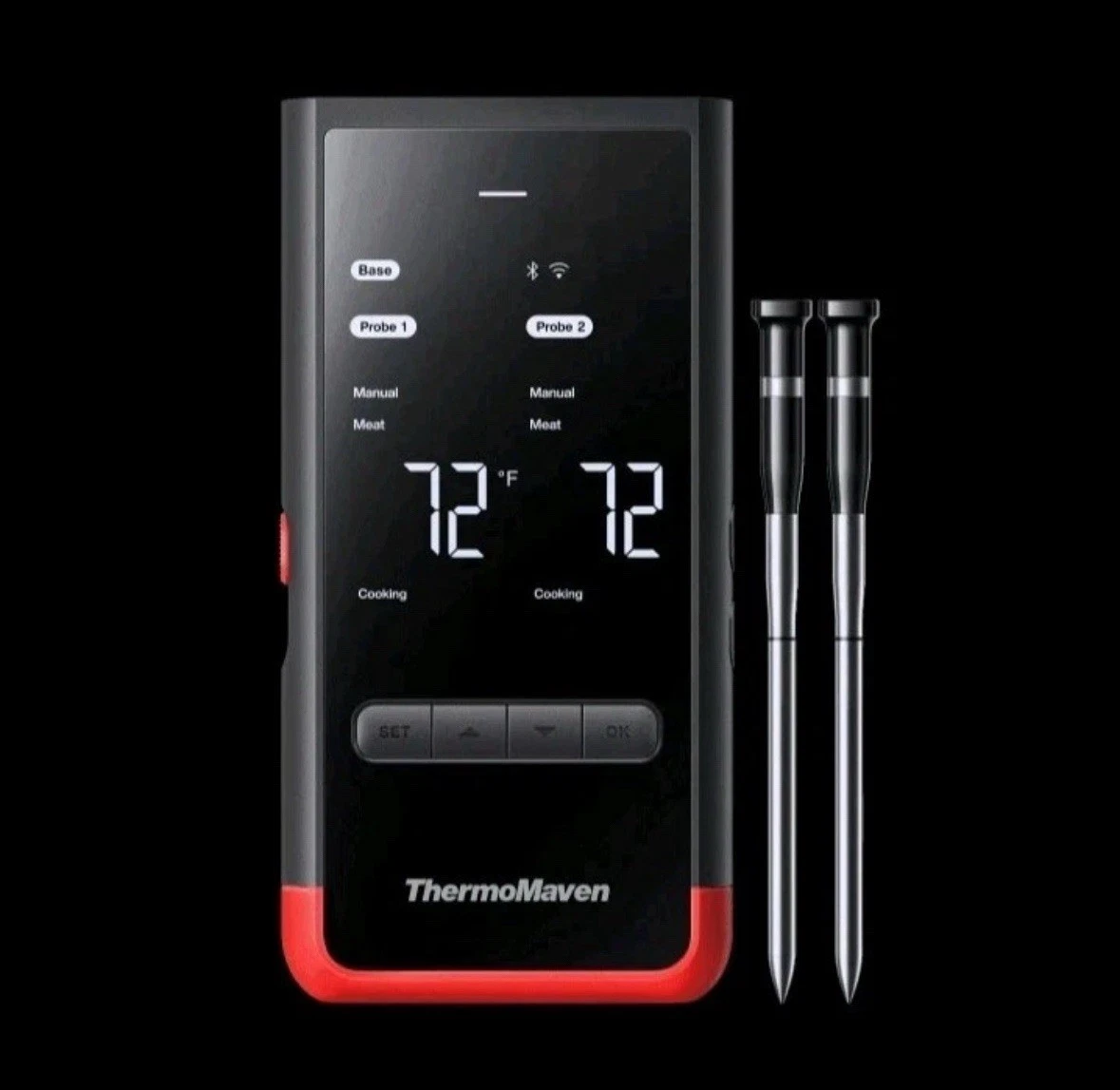 THERMOMAVEN P2 Wireless Thermometer WT02 - 2 Probe Set Standalone Base & WiFi
Opens in a new window