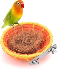 Natural Coconut Fiber Bird Nest Breeding Bed for Parakeet Cockatiel Conure