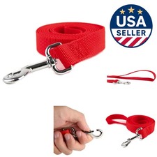 Vibrant Red 10ft Dog Leash for Medium to Large Dogs   Strong and Safe for Hiking