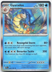 Gyarados 043/193 Paldea Evolved Holo Rare