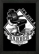 Barber Thing Framed Wall Art Poster Canvas Print Picture