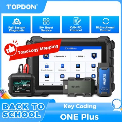 2026 TOPDON ONE Plus J2534 OBD2 Scanner ECU Programming Topology + 2 Free Gifts