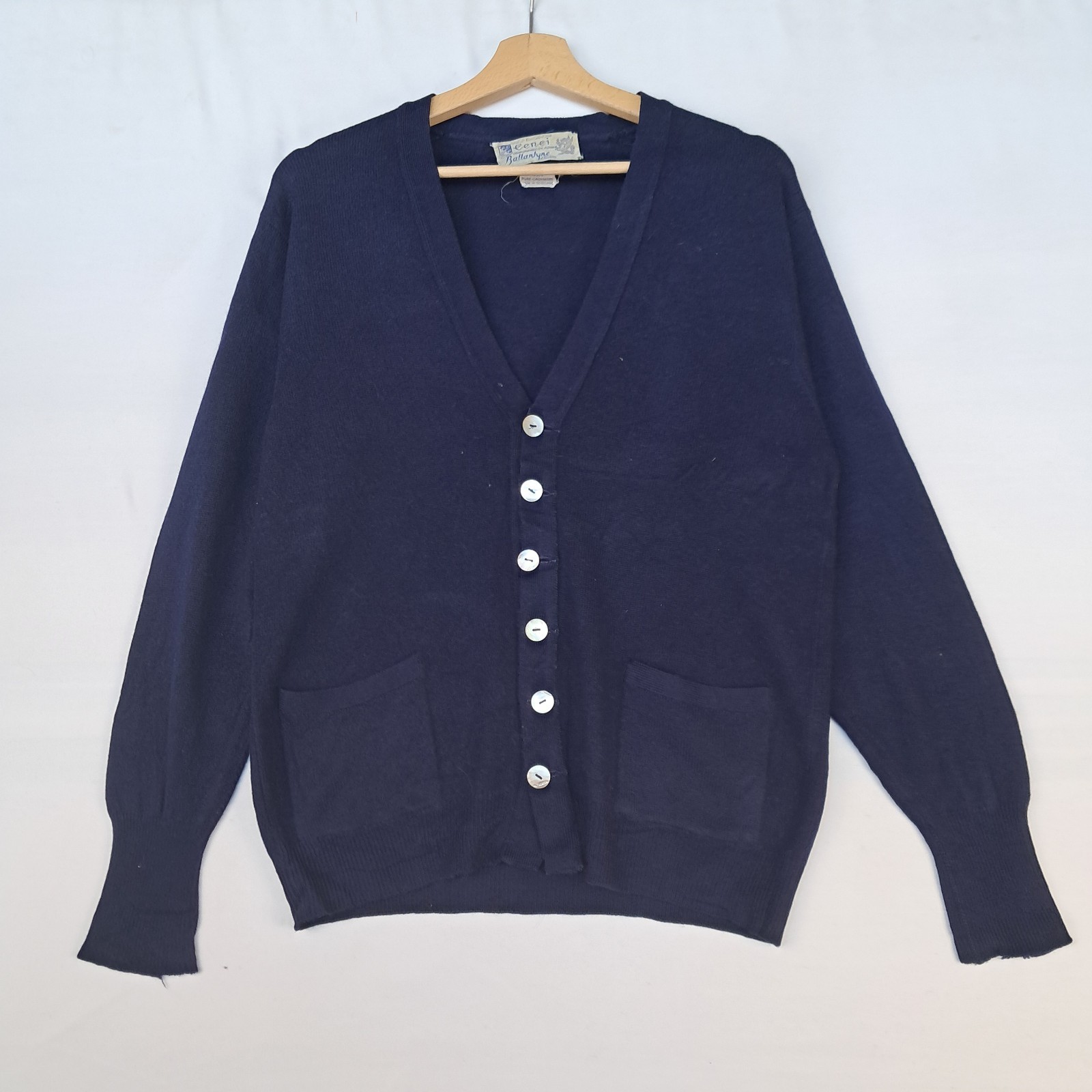Cardigan Ballantyne colore blu taglia L da uomo