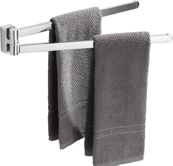 Bgl Verchromter Handtuchhalter, Edelstahl, Wandmontage, Handtuchhalter Mit 2 Sch-image