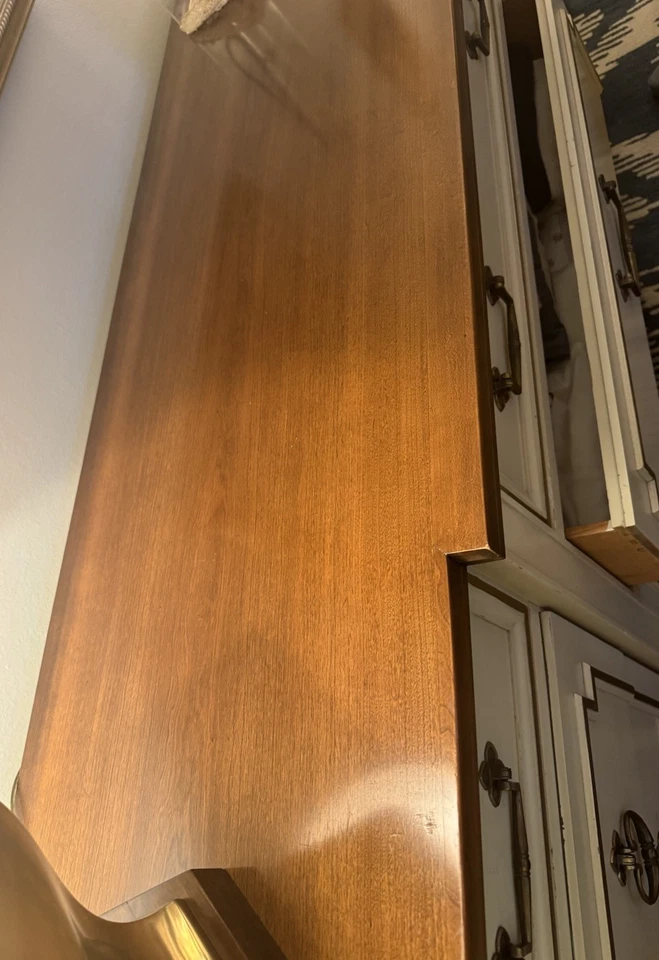 Vintage French Provin. Dresser W/ Wood Top; See Bedside Table In Other Listings - Image 2 of 4