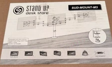 Stand Up Desk Store Sud-Mount-M3 Clamp On Triple Monitor Holds three 27” Monitor
