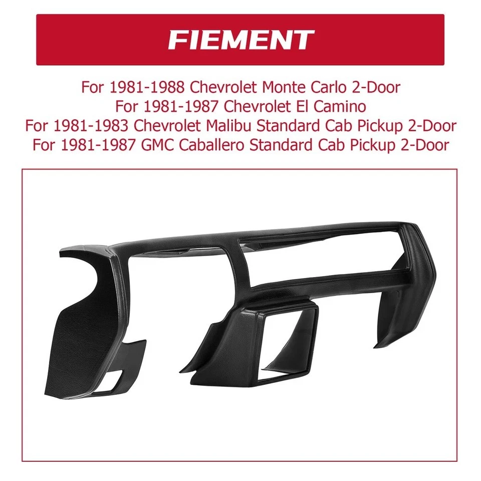 For 1981-1988 Chevy Malibu El Camino Monte Carlo GMC Caballero Dash Cover Cap - Image 2 of 4